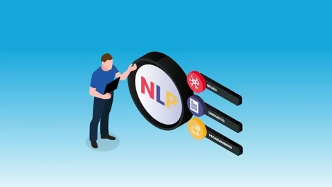 Neuro-Linguistic Programming (NLP) Concept with Specialist and Breakdown El.. Stock Footage 337954641