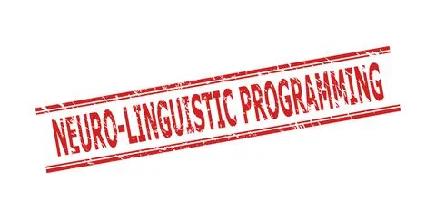 NEURO-LINGUISTIC PROGRAMMING Stamp with Unclean Texture and Double Parallel Illustrazione stock