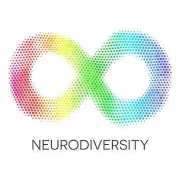 Neurodiversity Symbol. Rainbow Infinity Loop. Stock Illustration