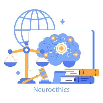 Neuroethics concept Vector illustration Stock Illustration