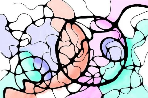 Neurography. Modern psychological method of therapy using drawing. Stock Illustration