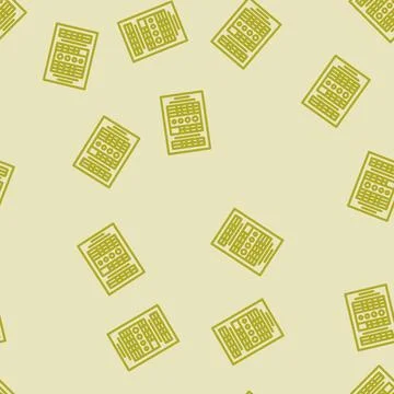 Neurological chart line vector seamless pattern Illustrazione stock