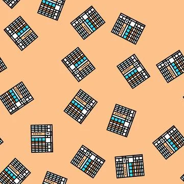 Neurological chart vector seamless pattern Illustrazione stock