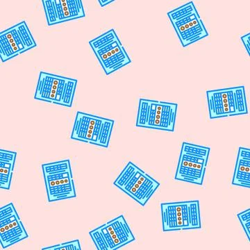 Neurological chart vector seamless pattern Stock Illustration