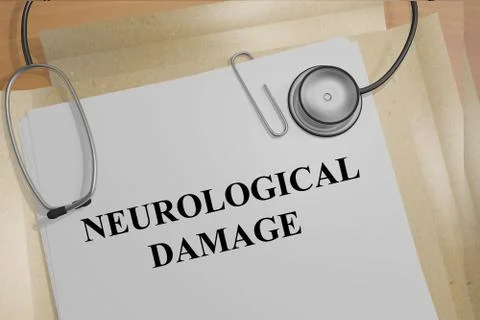 Neurological Damage concept Stock Illustration