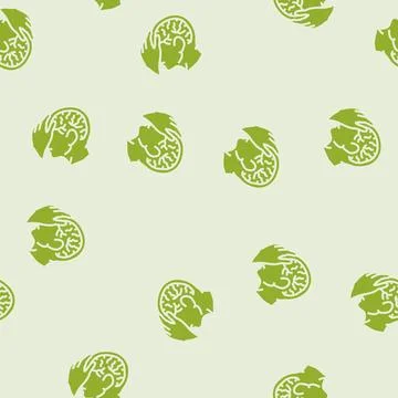 Neurological disorders glyph seamless pattern Stock Illustration