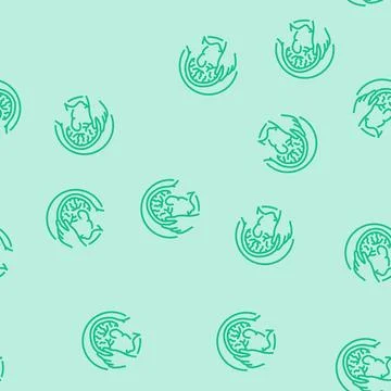 Neurological disorders line seamless pattern Stock Illustration