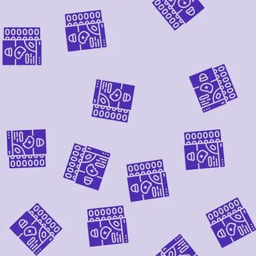 Neurological medication glyph seamless pattern Stock Illustration