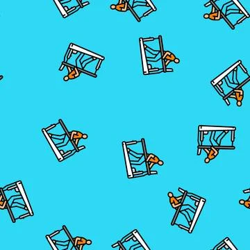 Neurological rehabilitation vector seamless pattern Stock Illustration