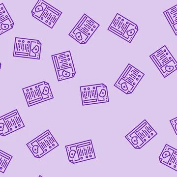 Neurological tests line seamless pattern Stock Illustration