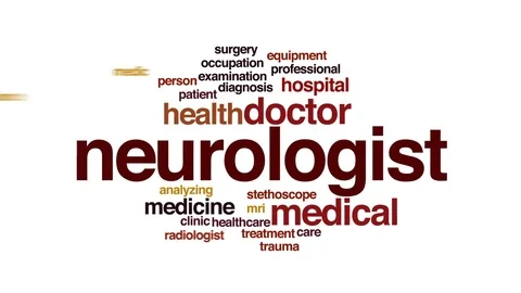 Neurologist animated word cloud, text design animation. Stock Footage 72948587