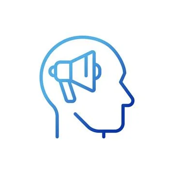 Neuromarketing pixel perfect gradient linear vector icon Stock-Illustration