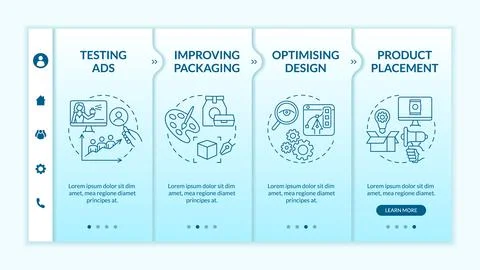 Neuromarketing utilization onboarding vector template Stock Illustration