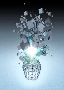 Neuromorphic engineering, illustration Stockillustratie