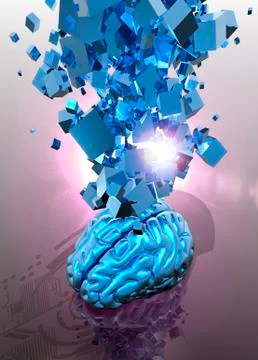 Neuromorphic engineering, illustration Stock Illustration