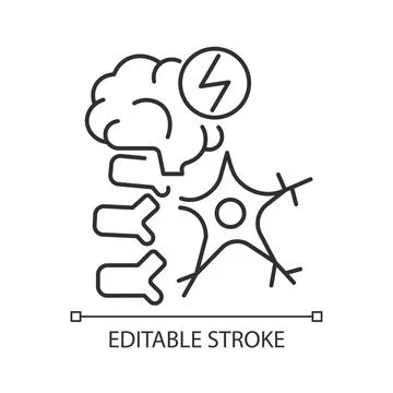 Neuromuscular linear icon Illustrazione stock
