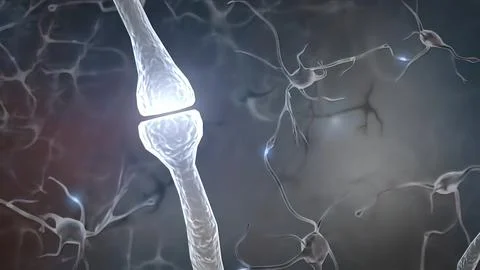 Neuron and synapses Stock Illustration