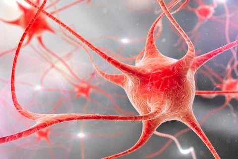 Neuron, brain cell Illustrazione stock