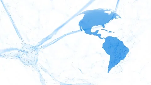 Neuron cell and earth globe rotation Stock Footage 318774126