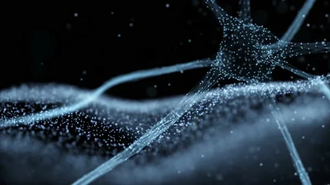 Neuron cell animation on abstract background Stock Footage 143741931