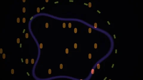 Neuron cell with glowing blue outline. Stock Footage 340039571