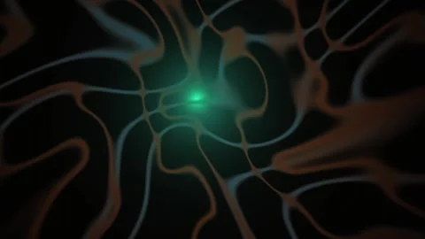 Neuron cell with glowing green center and neural network connections. Stock Footage 335965948