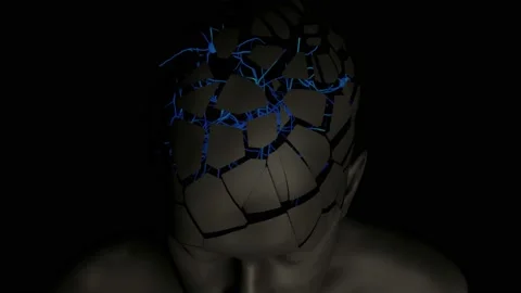 Neuron cell network inside the brain Stock Footage 108132745