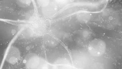 Neuron cell rotation animation background Stock Footage 142713156
