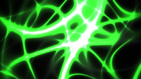 Neuron Cells Glowing Green Network. Stock Footage 335114538