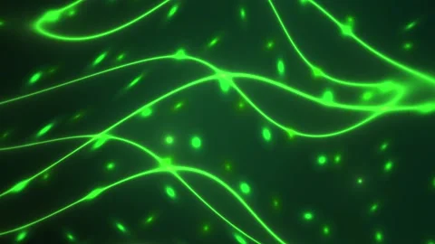 Neuron cells in a green fluorescent microscope. Stock Footage 336254165