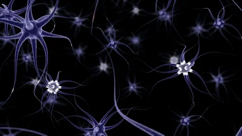 Neuron Cells, with sending informations, simulation Stock Footage 73498884