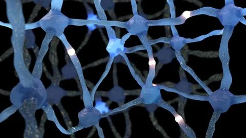 Neuron cells system net Stock Illustration