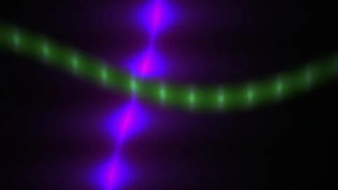 Neuron connection with purple and green light. Stock Footage 336706340