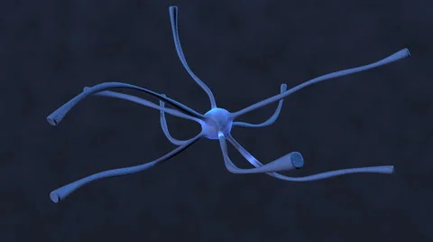 Neuron emits a pulse Stock Footage 49180875
