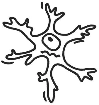 Neuron hand drawn sketch vector doodle illustration 스톡 일러스트