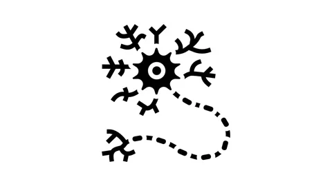 Neuron human glyph icon animation Stock Footage 224825913
