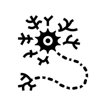 Neuron human glyph icon vector illustration Stock Illustration