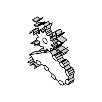 Neuron human isometric icon vector illustration Illustrazione stock