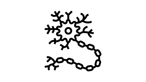 Neuron human line icon animation Stock Footage 224900637
