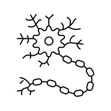 Neuron human line icon vector illustration Stock Illustration