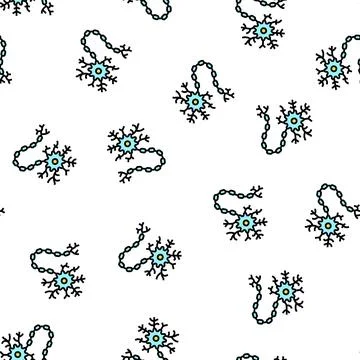 Neuron human vector seamless pattern Illustrazione stock