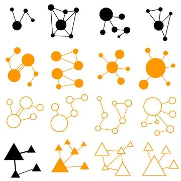 Neuron icon. Data connections, memory and brain. Illustrazione stock