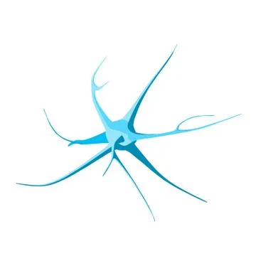Neuron. Isometric illustration. Illustrazione stock