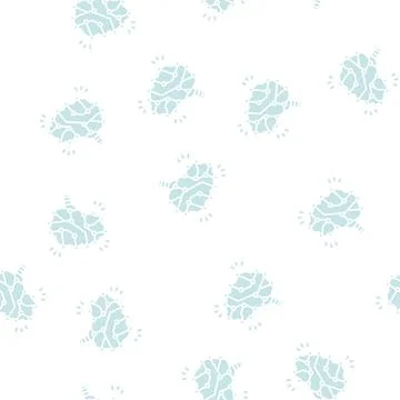 Neuron knowledge brain glyph seamless pattern Stock Illustration