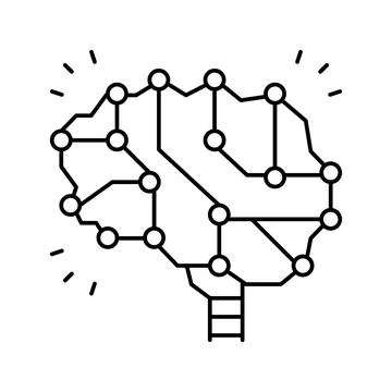 Neuron knowledge brain line icon vector illustration Stock Illustration