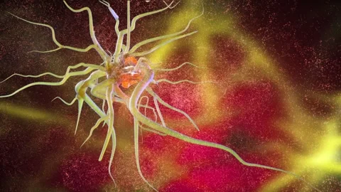 Neuron links damage and destruction 3d render Stock Footage 301655345