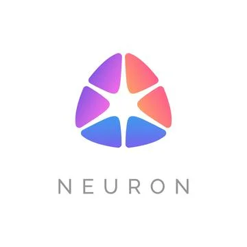Neuron Logo design concept. Abstract colorful sign. Stock Illustration