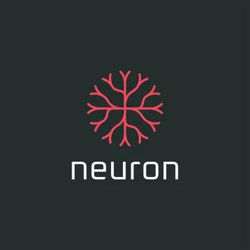 Neuron logo design Stock Illustration