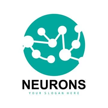 Neuron Logo, Molecule Logo Design, Vector AND, Template Illustration Illustrazione stock