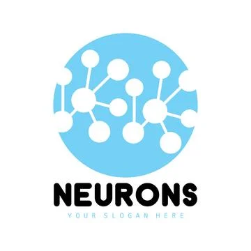 Neuron Logo, Molecule Logo Design, Vector AND, Template Illustration Illustrazione stock